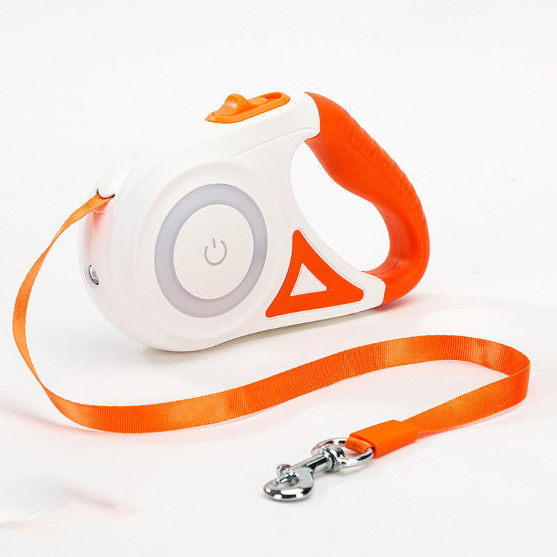Retractable Dog Leash with LED Light & Collar