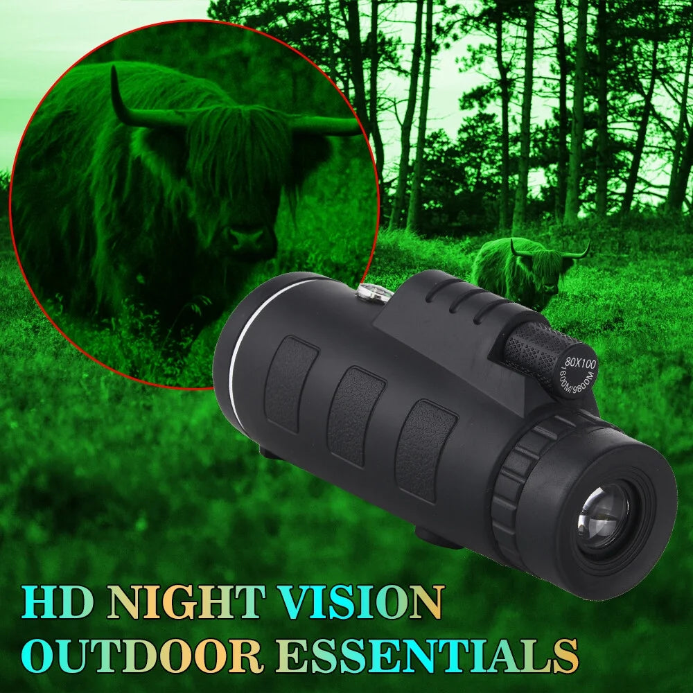 80X100 Telescope for Kids Beginners Adults, Refractor Telescope with Adjustable Tripod