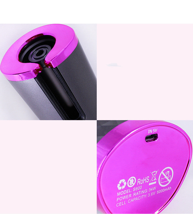 Rechargeable Automatic Rotating Hair Curler with LCD Display