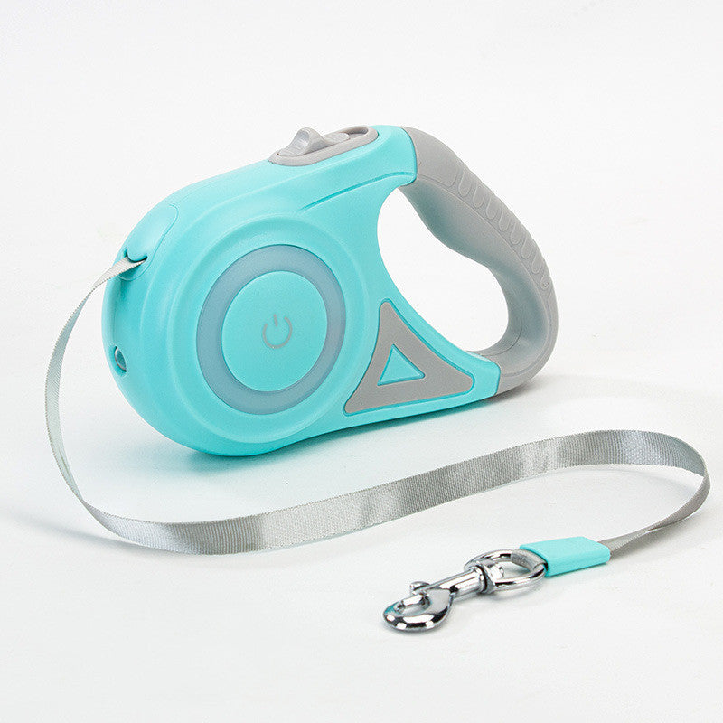 Retractable Dog Leash with LED Light & Collar