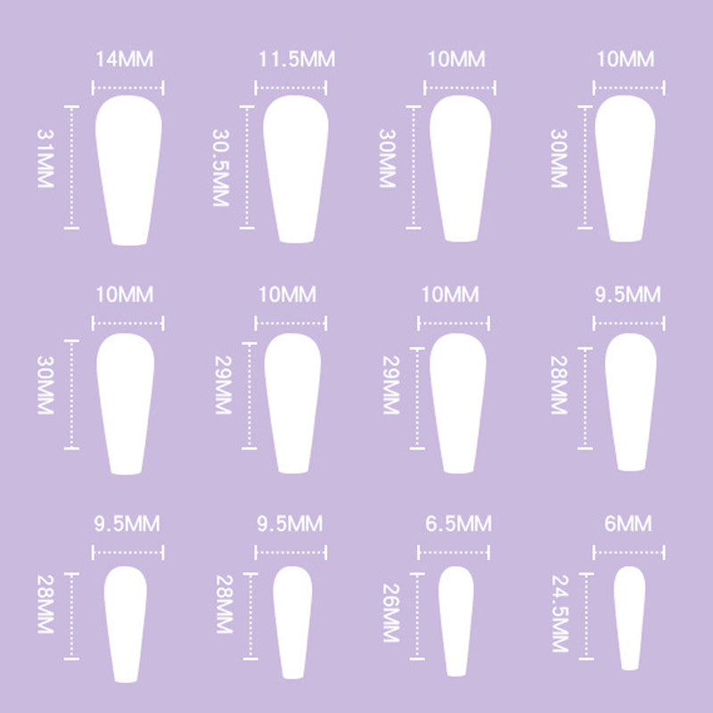 Reusable Artistic Press-On False Nails Set