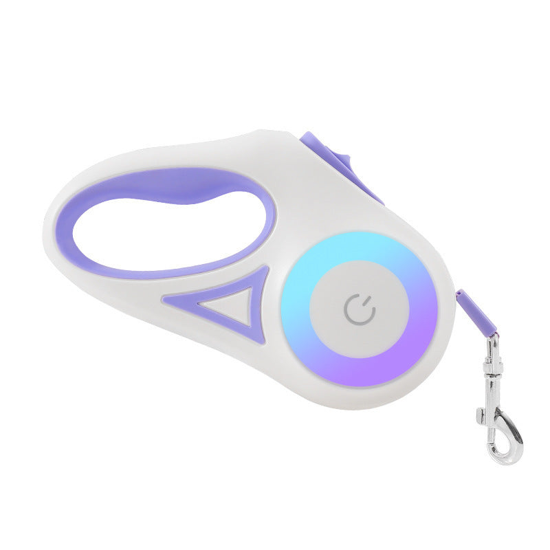 Retractable Dog Leash with LED Light & Collar