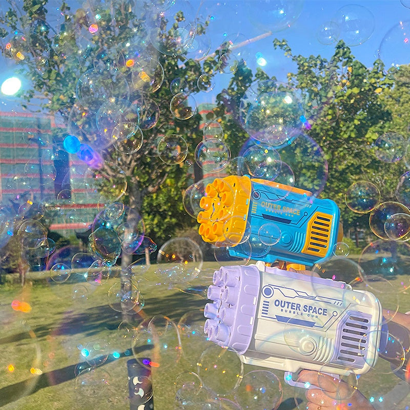 69-Hole Rocket Bubble Gun with Lights