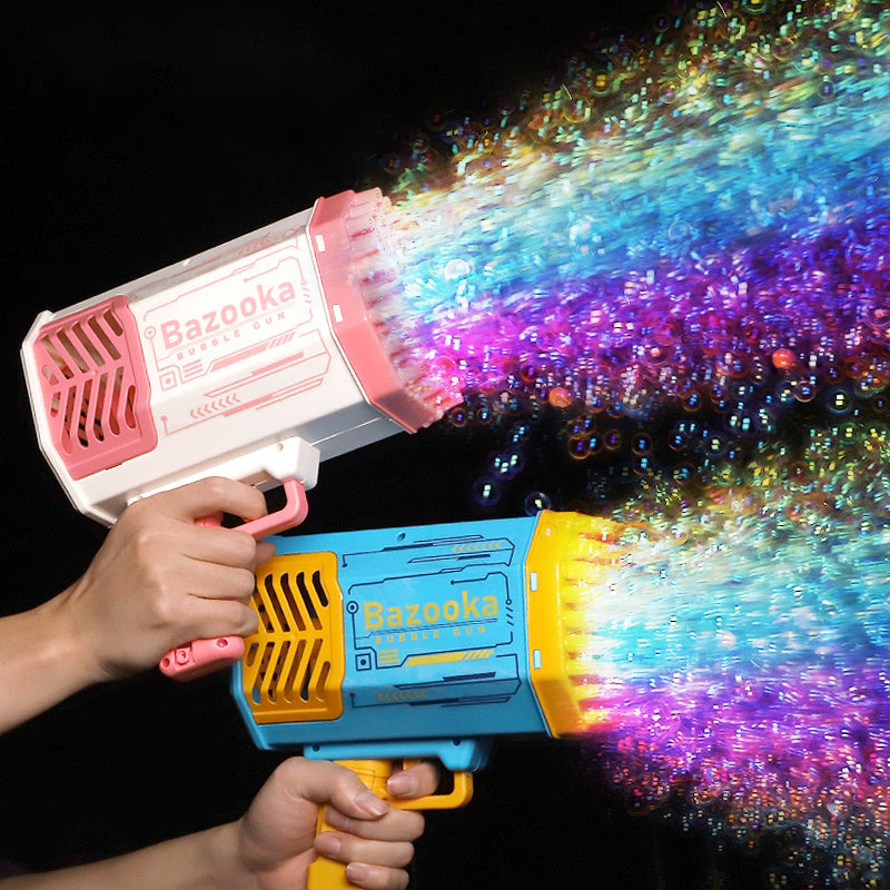 69-Hole Rocket Bubble Gun with Lights
