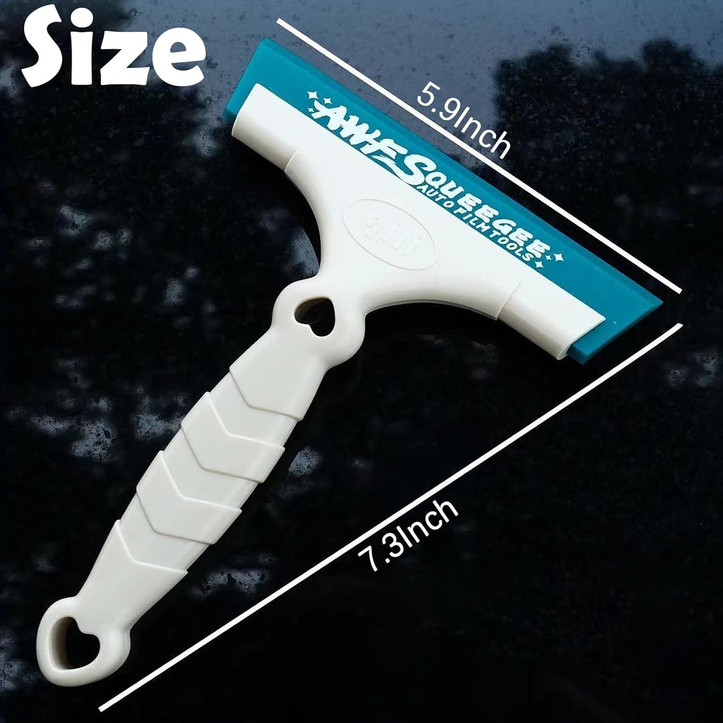 Window Tint Tool - Long Handle Window Tinting Squeegee for Windshield Cleanning Water Wipe, 10" Window Film Application Scraper Tool for Window Mirror Glass Door PPF Tool