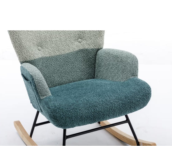 Modern Patchwork Upholstered Accent Chair