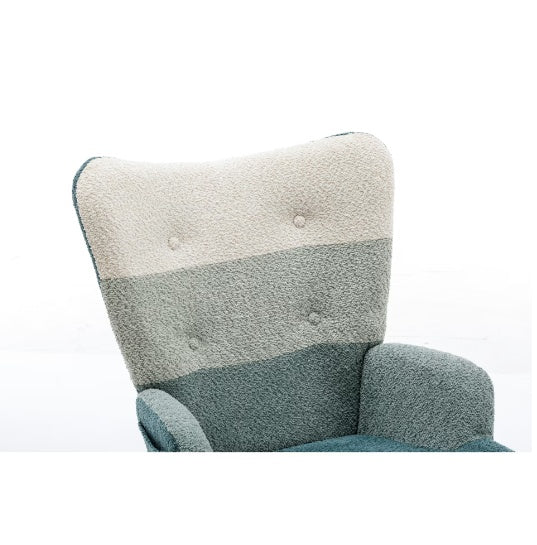 Modern Patchwork Upholstered Accent Chair