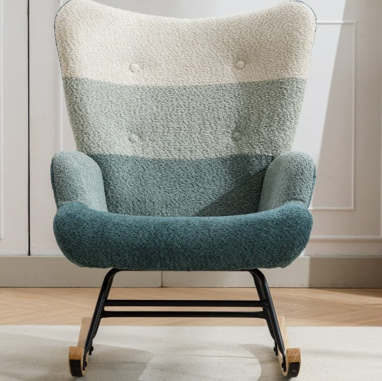Modern Patchwork Upholstered Accent Chair