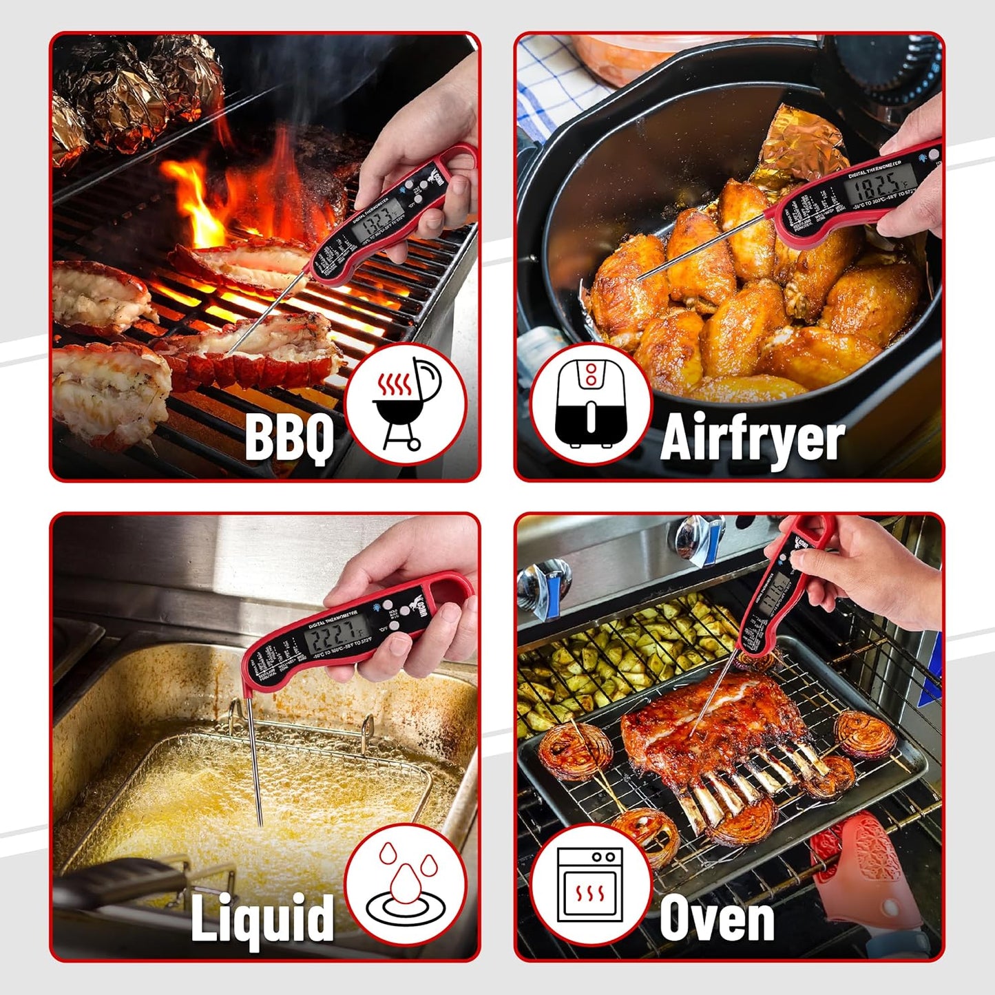 UNCO Meat Thermometer - Digital Instant Read, Waterproof for Cooking & Baking