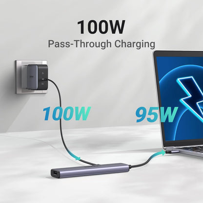UGREEN Revodok 105 USB C Hub 5 in 1 Multiport Adapter 4K HDMI, 100W Power Delive