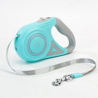 Retractable Dog Leash with LED Light & Collar