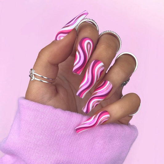 Reusable Artistic Press-On False Nails Set