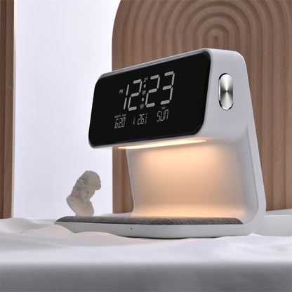 3-in-1 Bedside Lamp with Wireless Charger & Alarm Clock