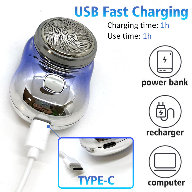 Mini Portable USB Rechargeable Face Shaver for Men