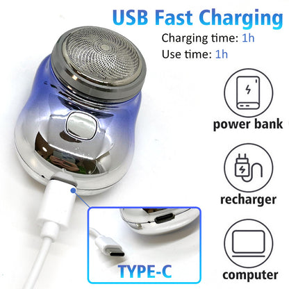 Mini Portable USB Rechargeable Face Shaver for Men