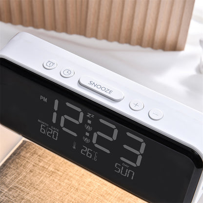 3-in-1 Bedside Lamp with Wireless Charger & Alarm Clock