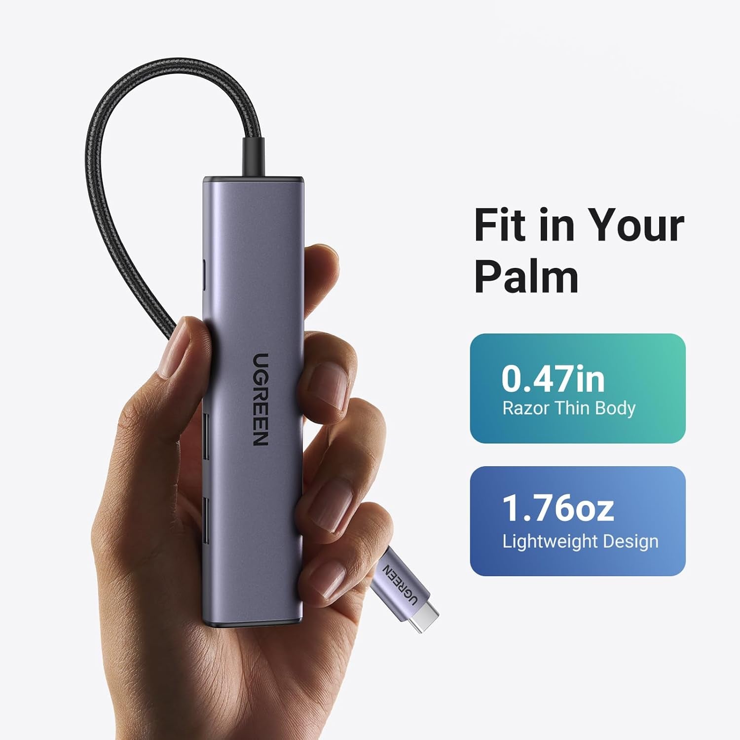 UGREEN Revodok 105 USB C Hub 5 in 1 Multiport Adapter 4K HDMI, 100W Power Delive