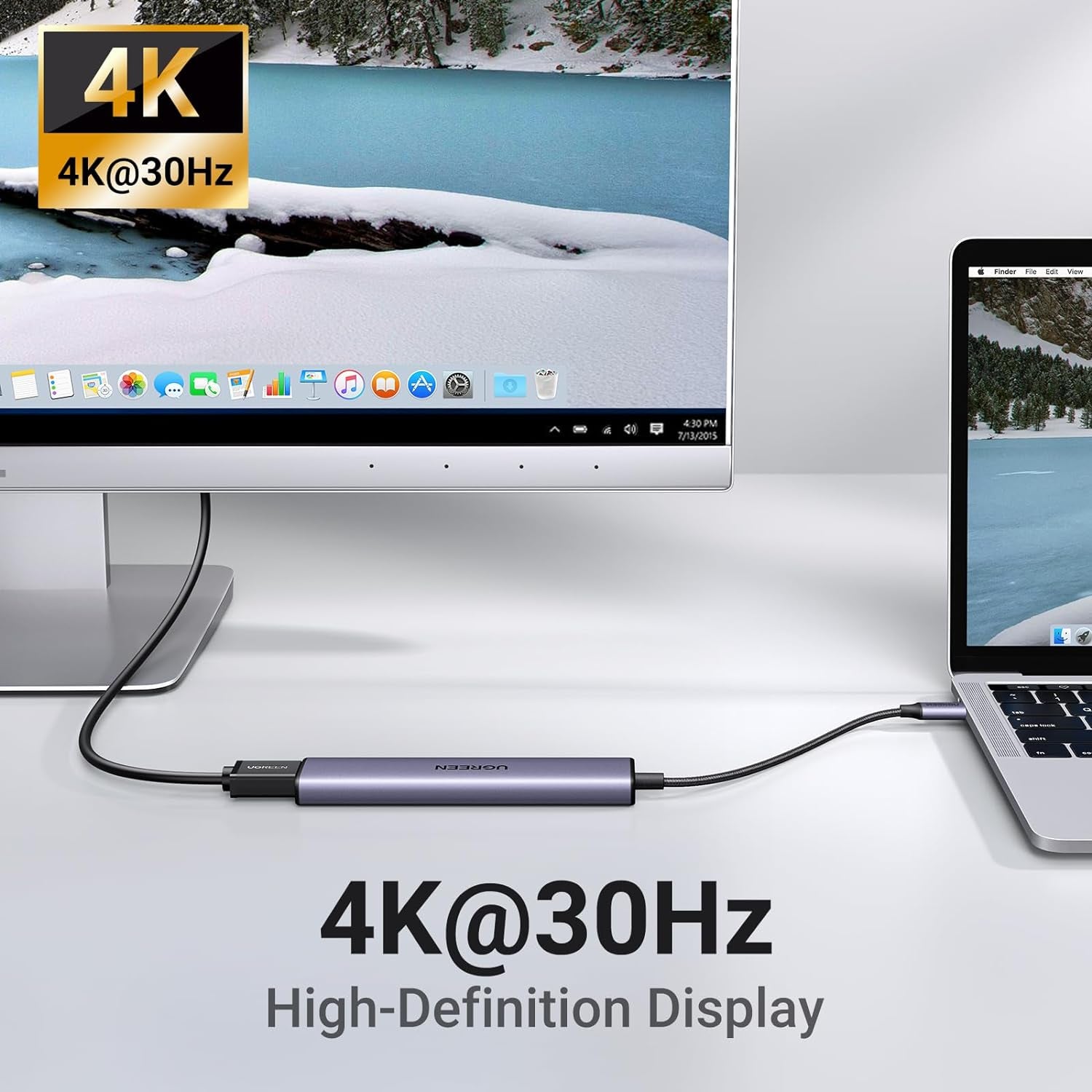 UGREEN Revodok 105 USB C Hub 5 in 1 Multiport Adapter 4K HDMI, 100W Power Delive