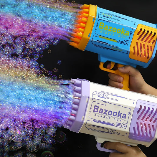 69-Hole Rocket Bubble Gun with Lights