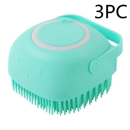Silicone Pet Bath & Massage Grooming Gloves
