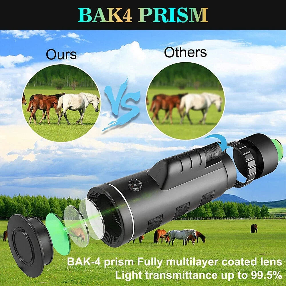 80X100 Telescope for Kids Beginners Adults, Refractor Telescope with Adjustable Tripod